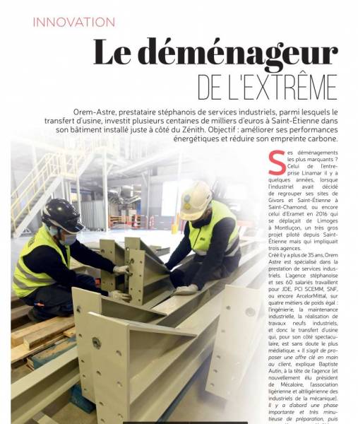Orem Astre article sur magazine de la ville de St Etienne