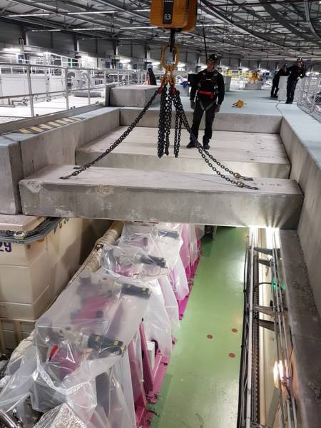 opération de levage au pont roulant